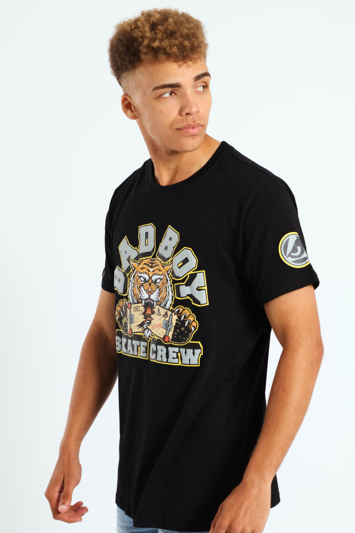 Tiger Skateboard Tee - Black