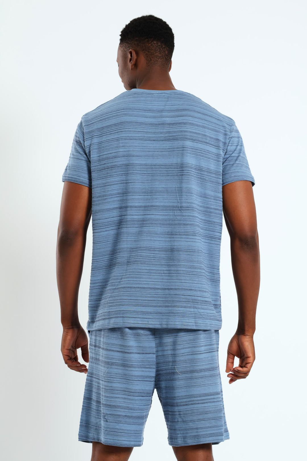 Surface Interest Tee & Shorts PJ Set - Blue