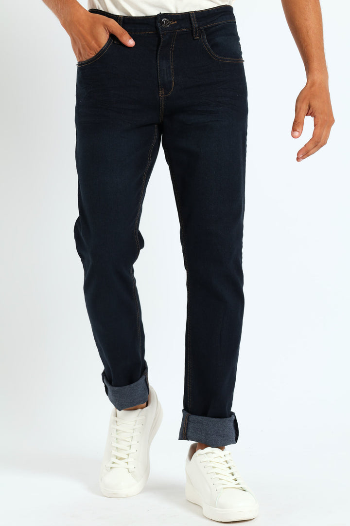 Slim Basic Denim Jean - Blue/Black