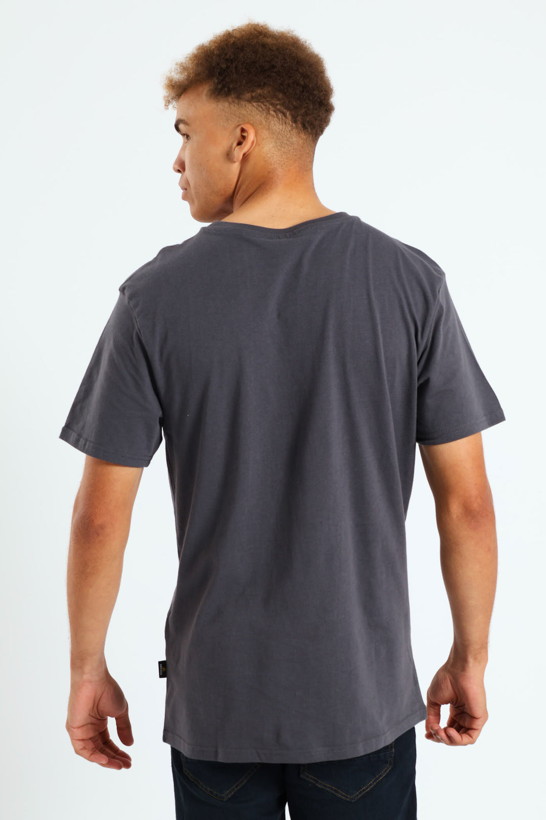 Basic Print T-Shirt - Charcoal