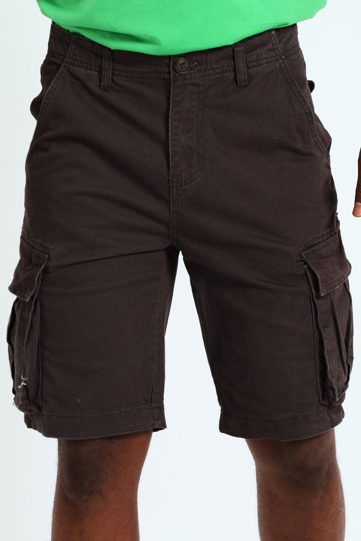 Overdye Cargo Shorts - Charcoal