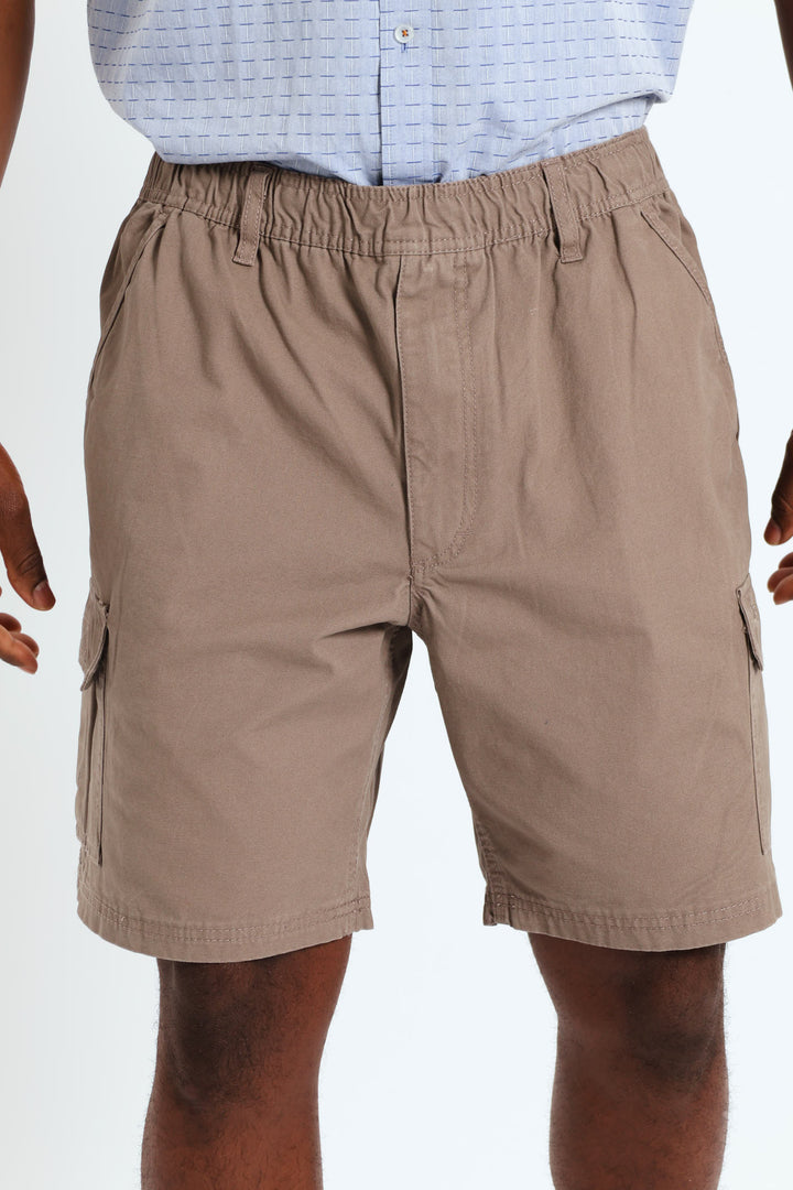 Willys 21cm Elasticated Shorts - Brown