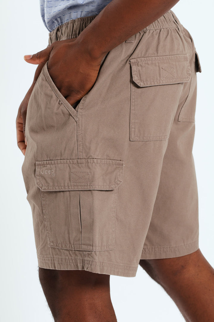 Willys 21cm Elasticated Shorts - Brown