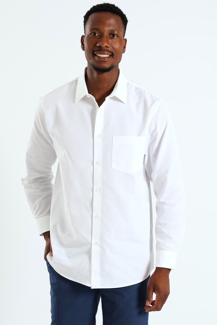 Cotton Textured Shirt - White