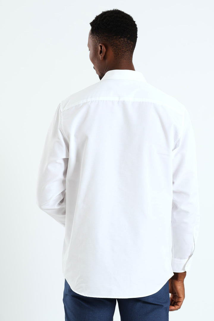 Cotton Textured Shirt - White