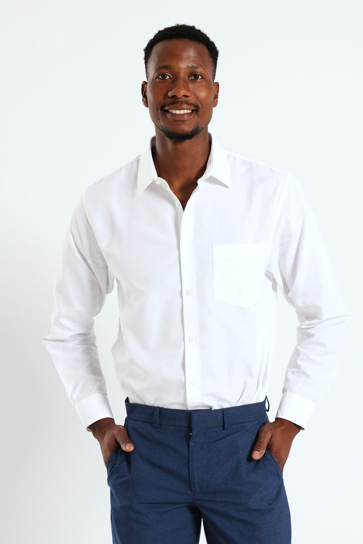 Cotton Textured Shirt - White