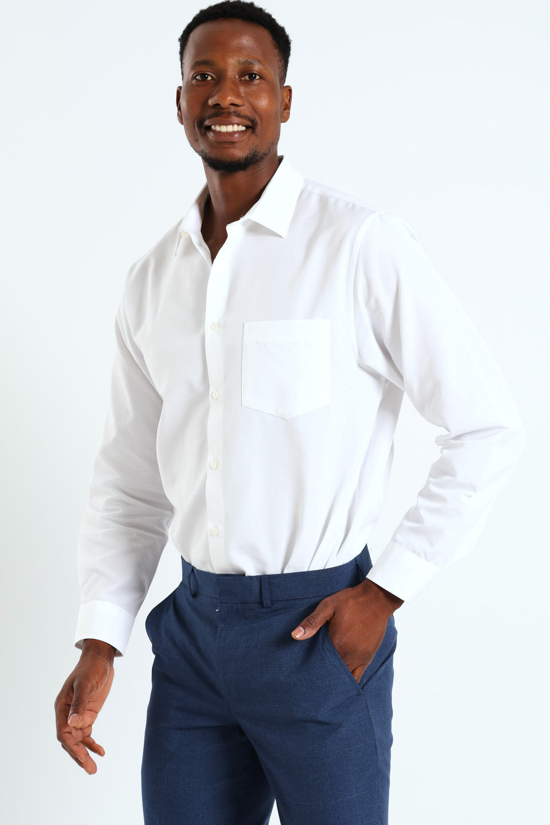 Cotton Textured Shirt - White