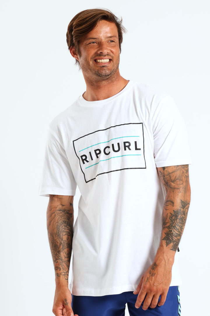 Core Square Print Tee - White