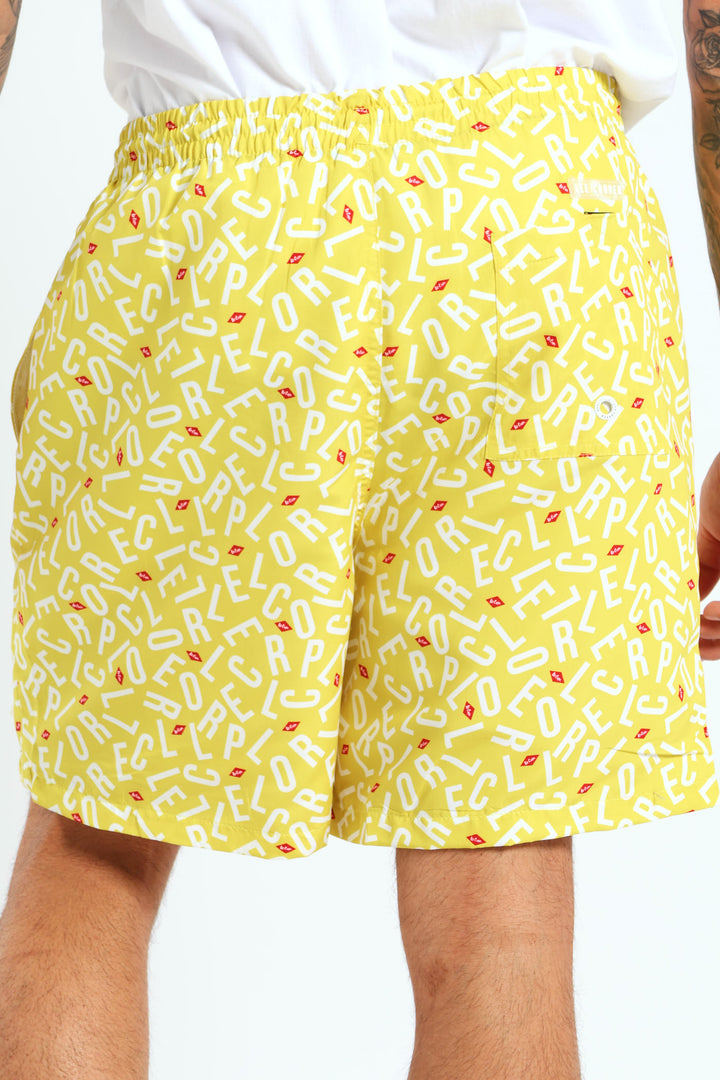 Original Doodle Swim Short - Yellow