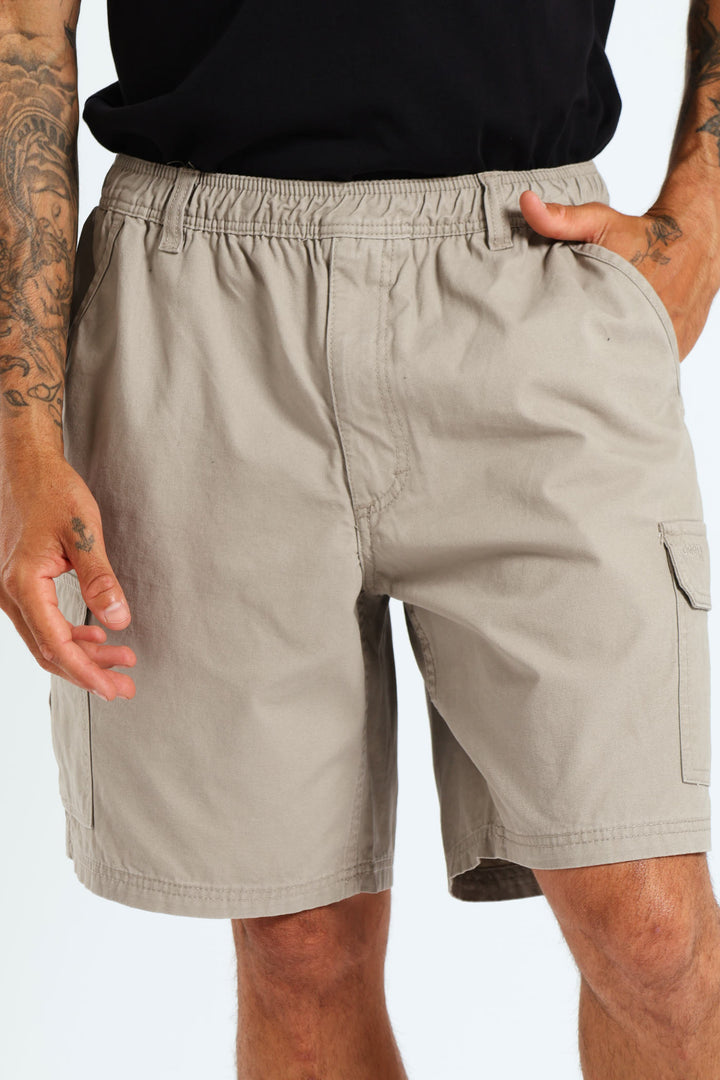 Willys 21cm Elasticated Shorts - Khaki