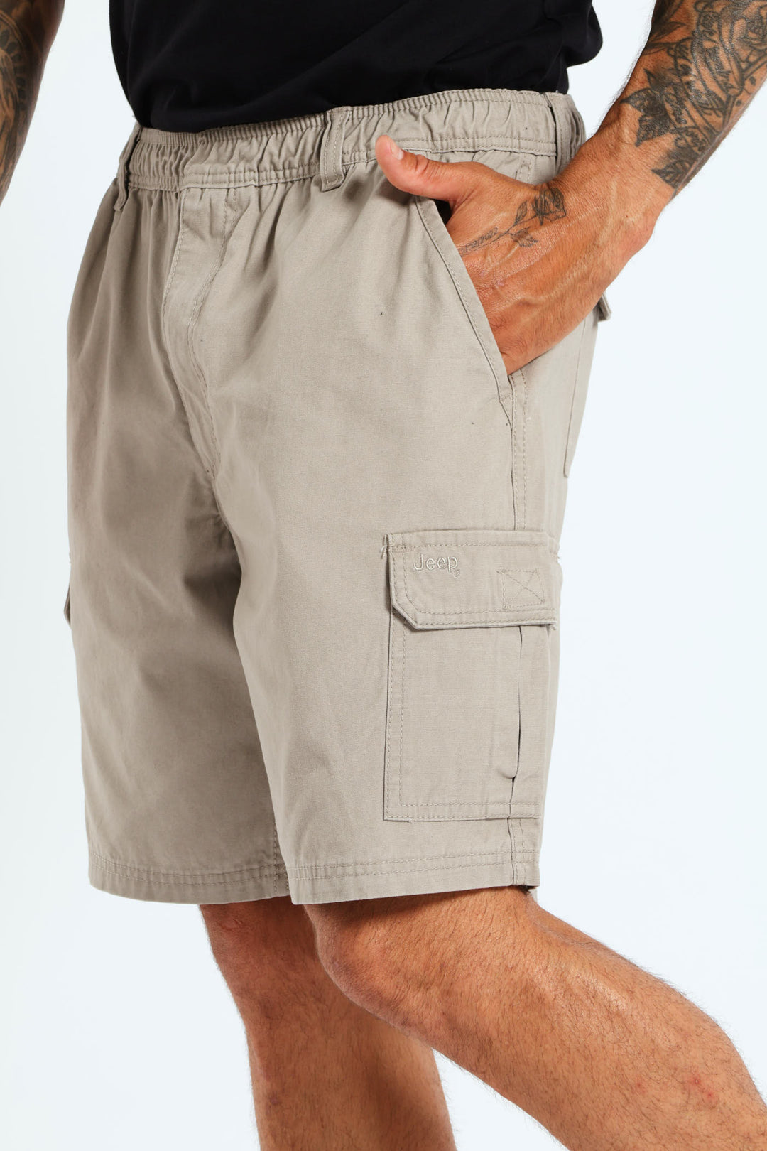 Willys 21cm Elasticated Shorts - Khaki