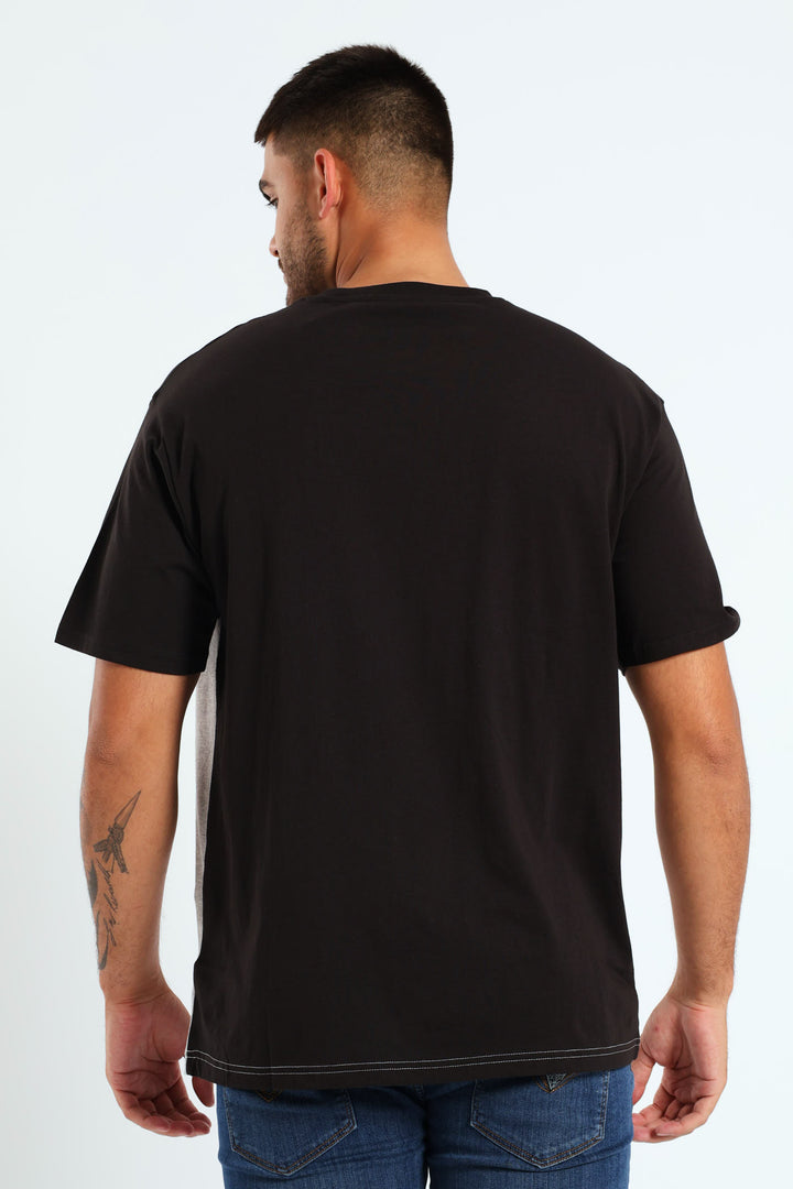 Power Colourblock Tee - Black