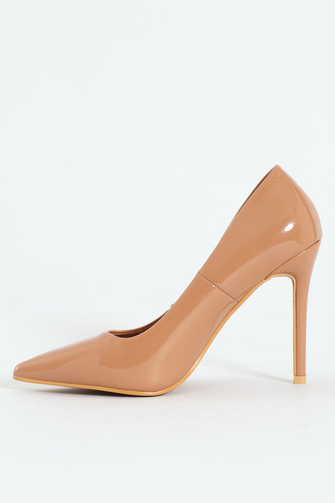 Patent Pointy Heel - Nude