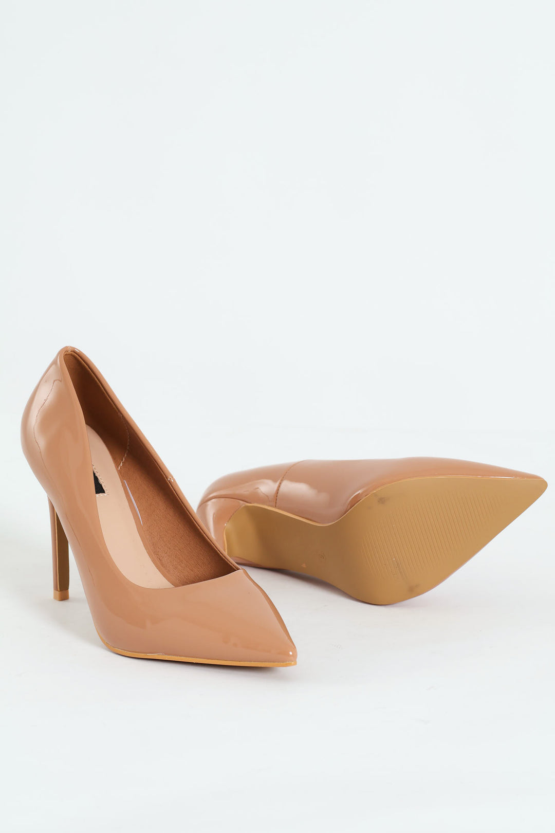 Patent Pointy Heel - Nude