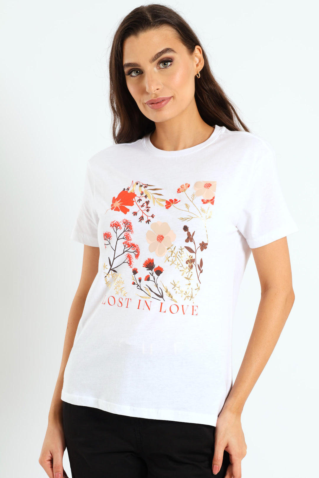 Romantic Floral Tee - White