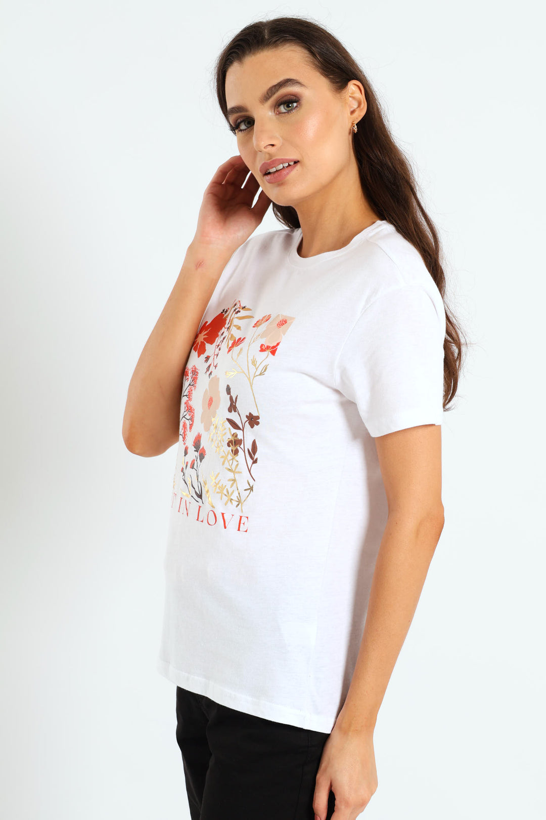 Romantic Floral Tee - White