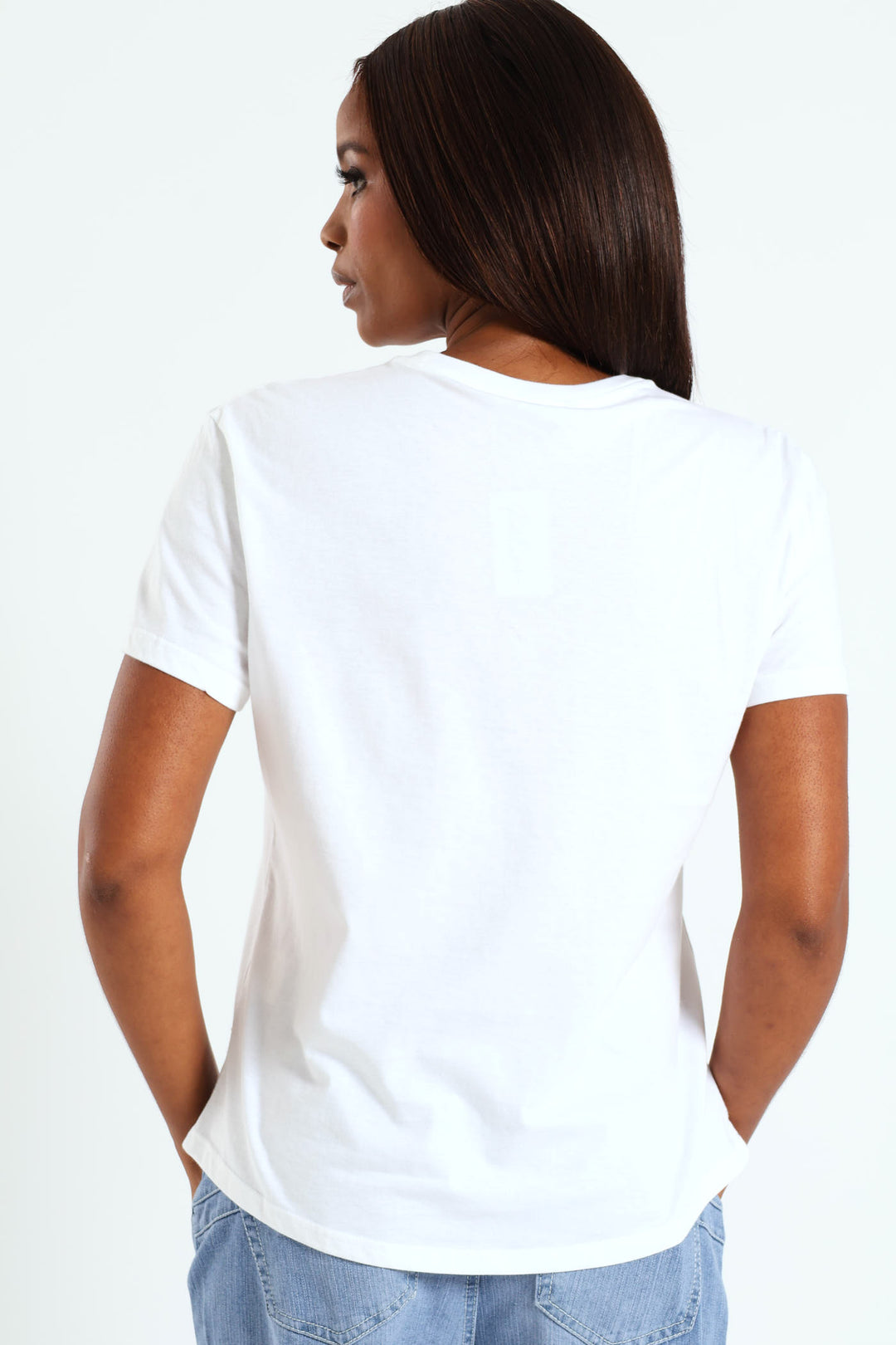 Hibiscus Sequin Tee - White