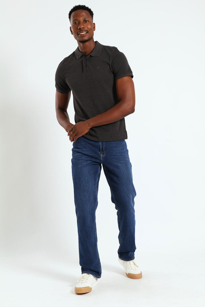 Straight Fit Jeans - Dark Blue