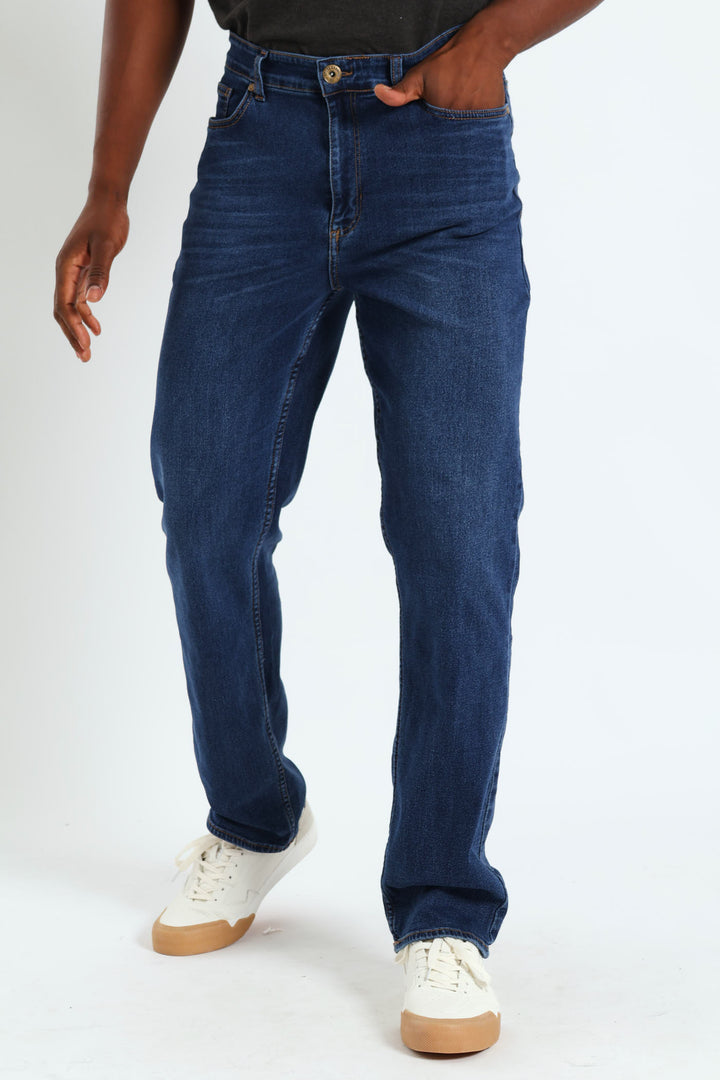 Straight Fit Jeans - Dark Blue