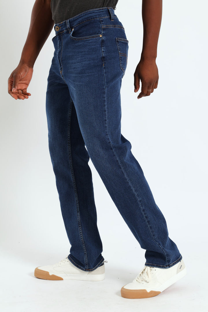 Straight Fit Jeans - Dark Blue