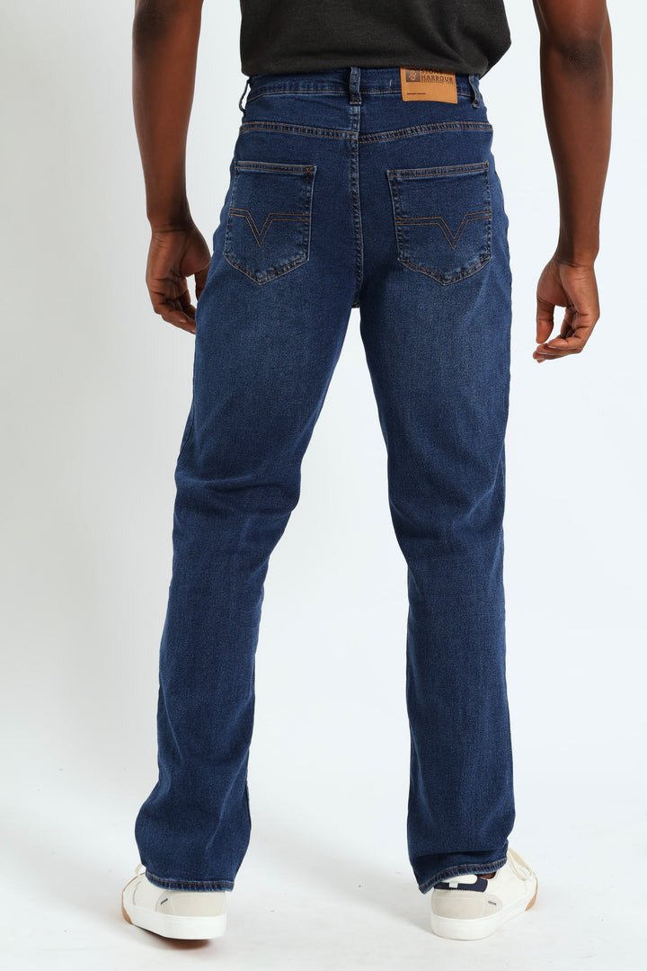 Straight Fit Jeans - Dark Blue