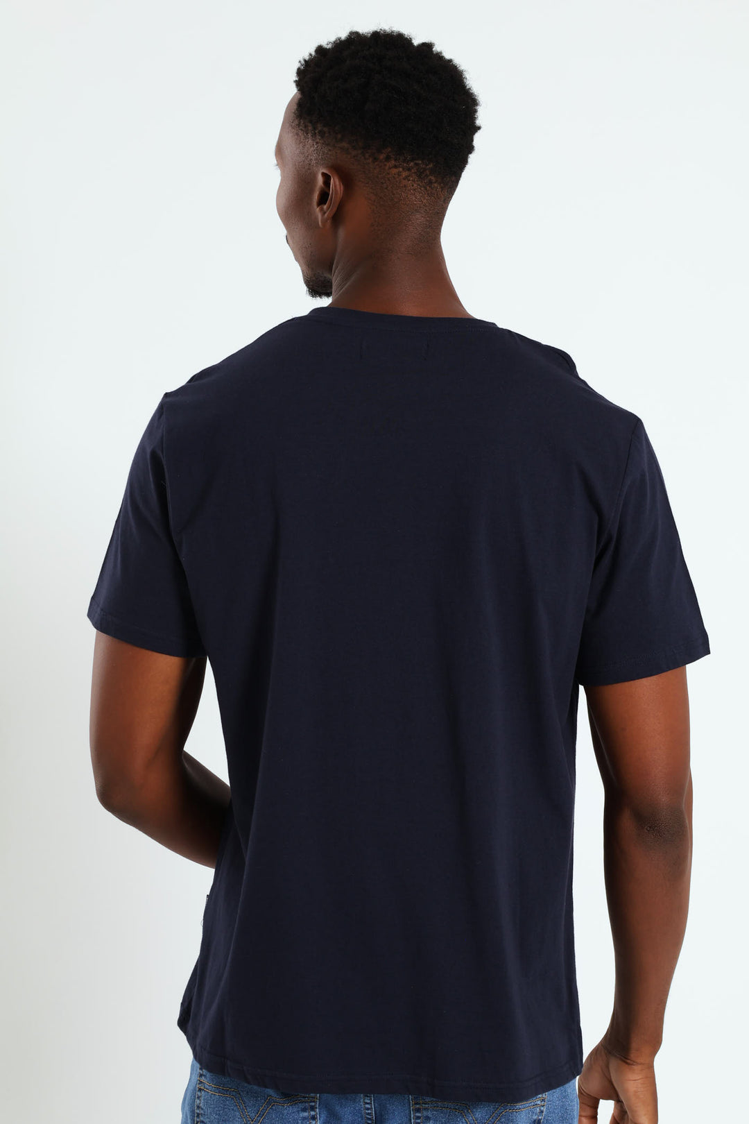 Basic V-Neck Tee - Navy