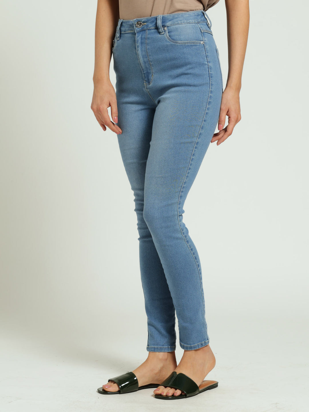 High Waist Skinny Denim Jean - Light Wash