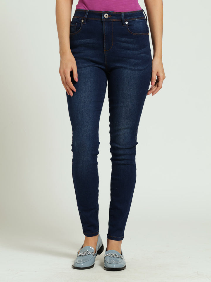 Push-Up Skinny Denim Jean - Dark Wash Ink