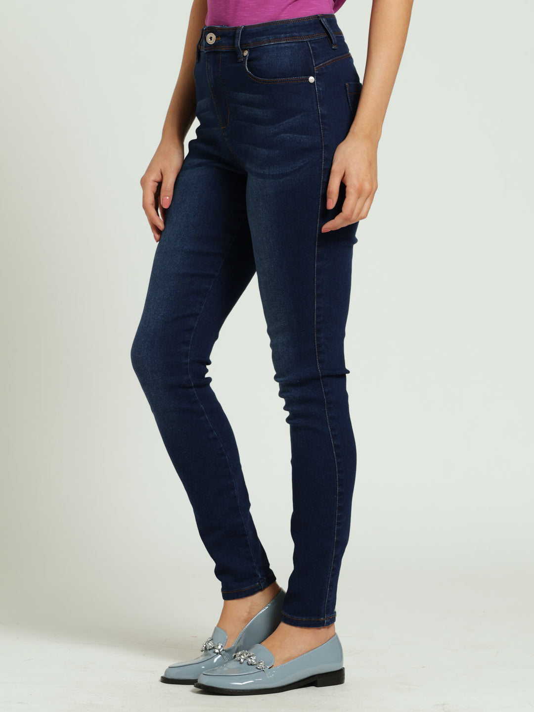 Push-Up Skinny Denim Jean - Dark Wash Ink