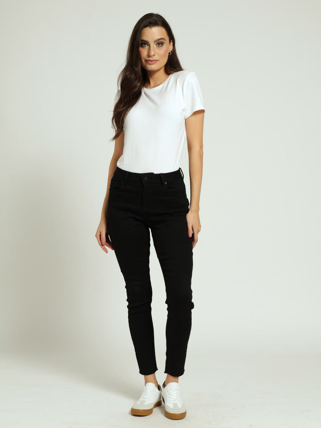 Anklegrazer Skinny Denim Jean - Black