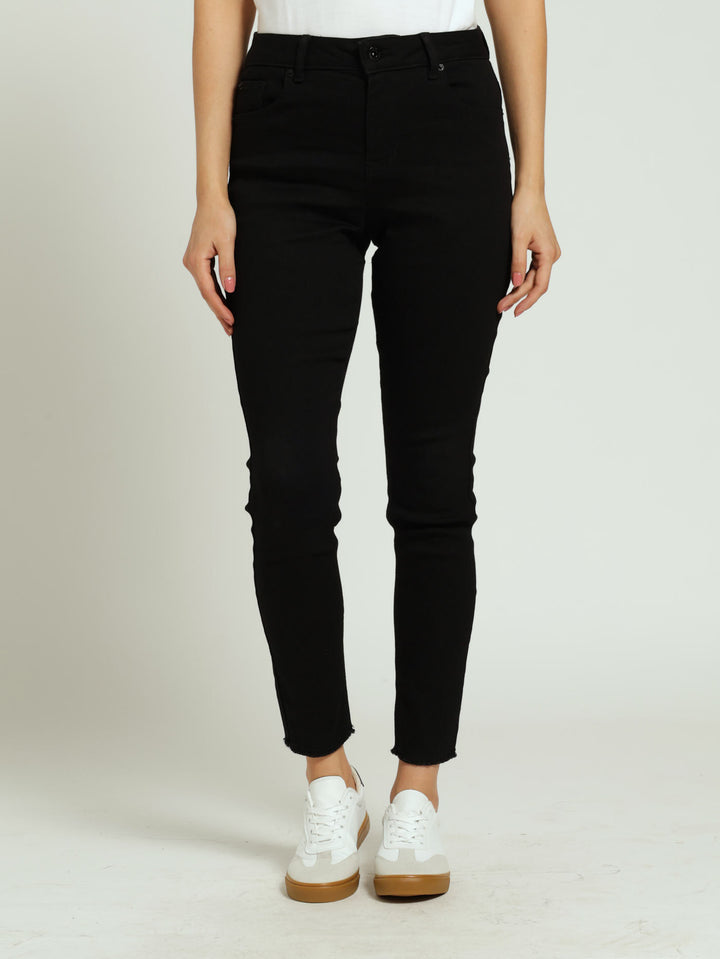 Anklegrazer Skinny Denim Jean - Black