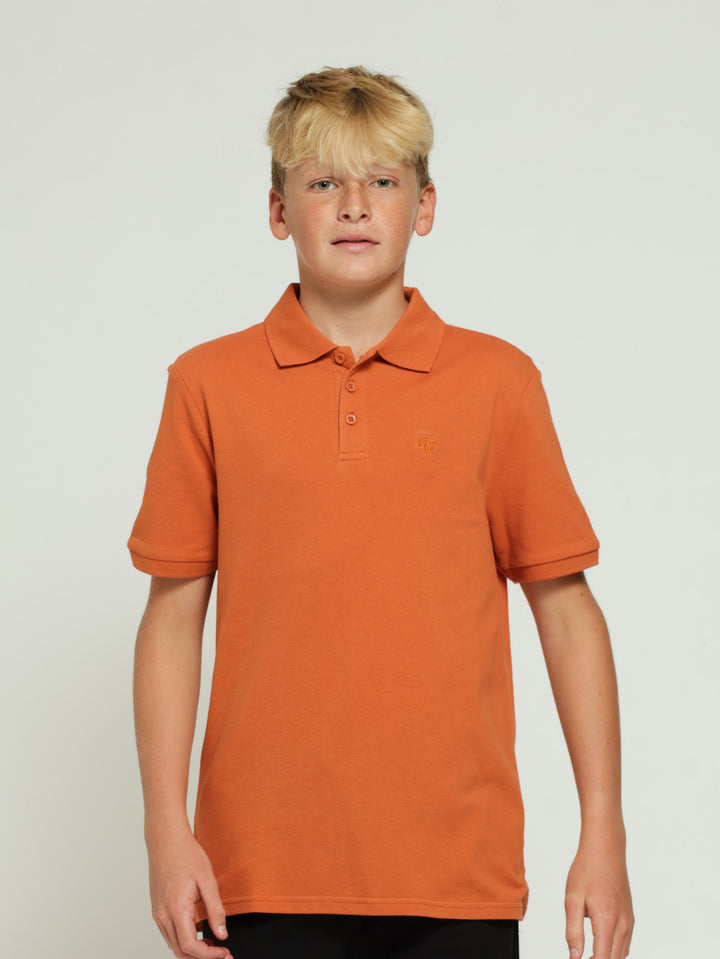 Boys Raw Sienna Basic Golfer - Orange