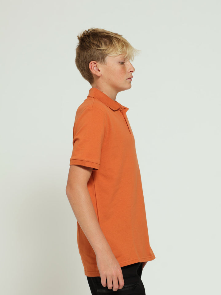 Boys Raw Sienna Basic Golfer - Orange