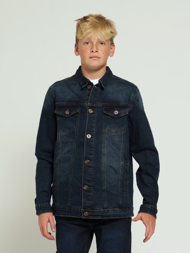 Boys Denim Jacket - Dark Blue