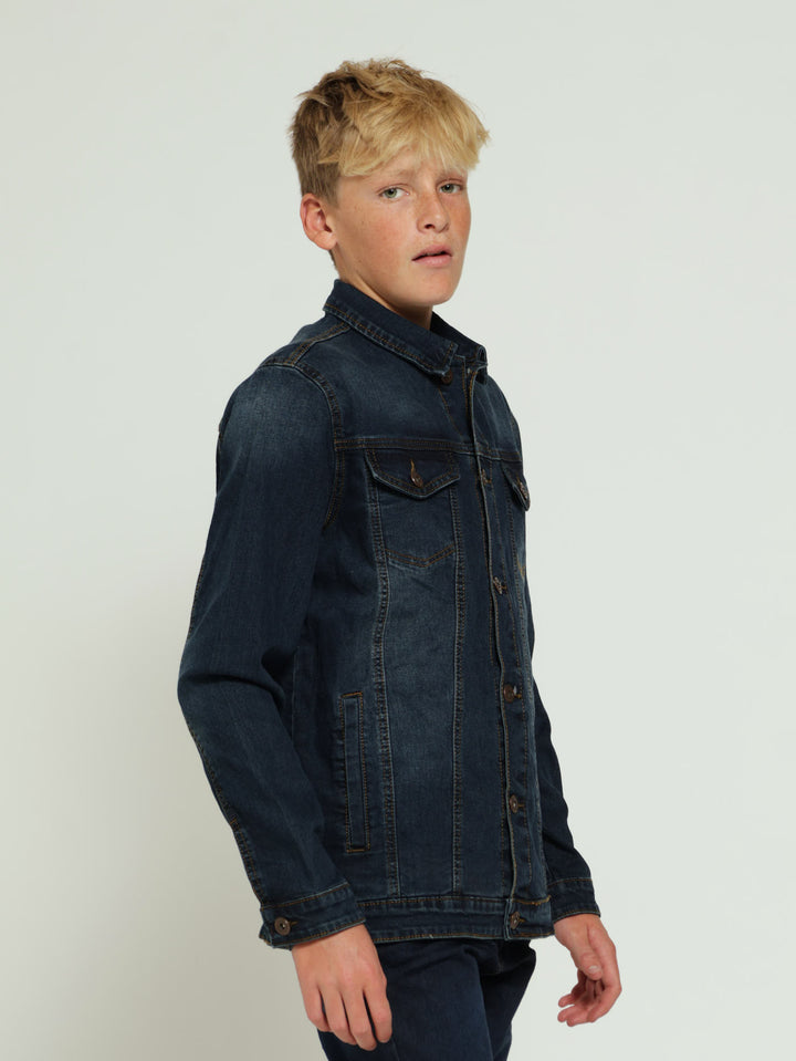 Boys Denim Jacket - Dark Blue