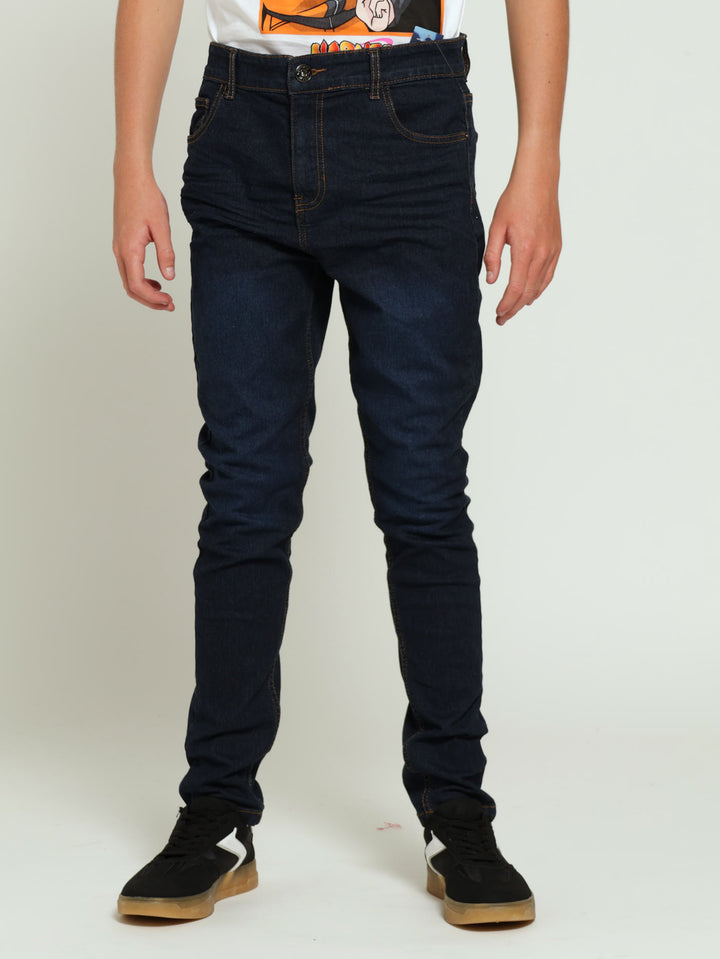 Boys New Wash Denim Jean - Black/Blue