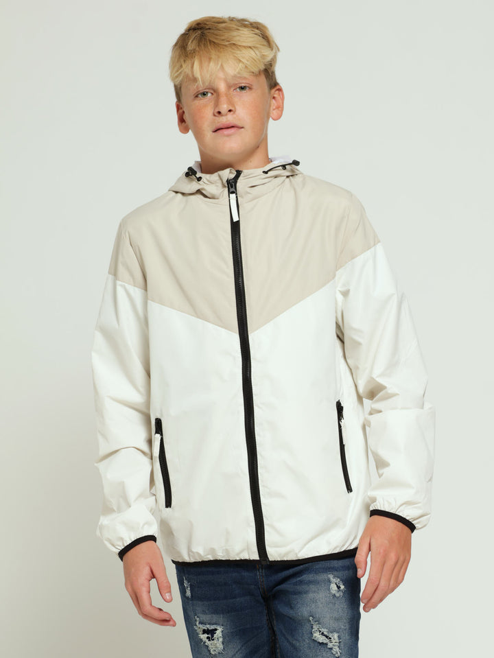 Boys Light Weight Jacket - White