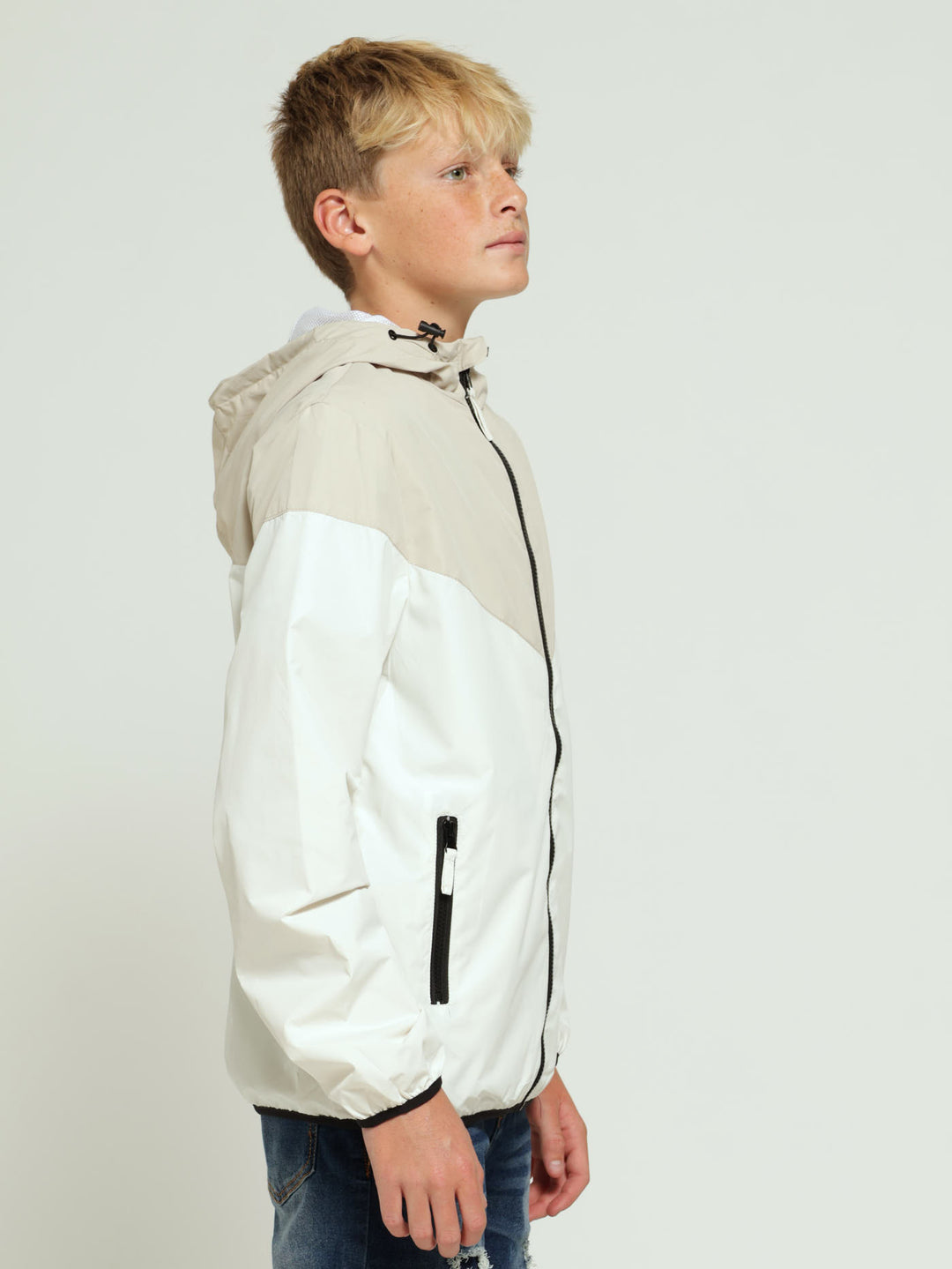 Boys Light Weight Jacket - White