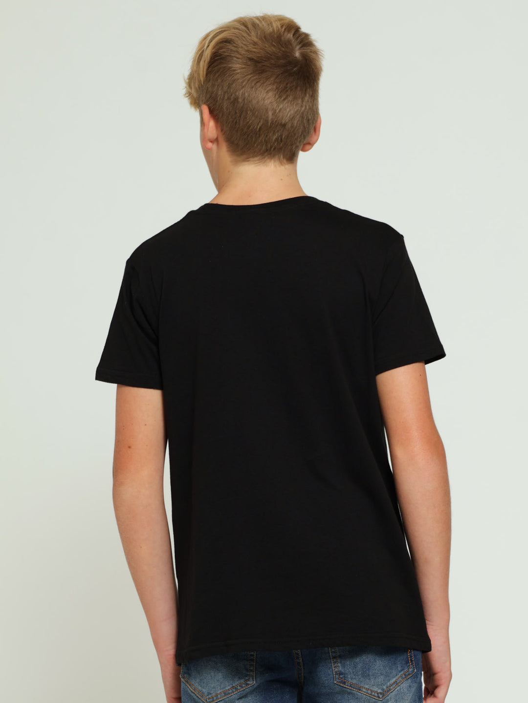 Boys Teddy Print Tee - Black