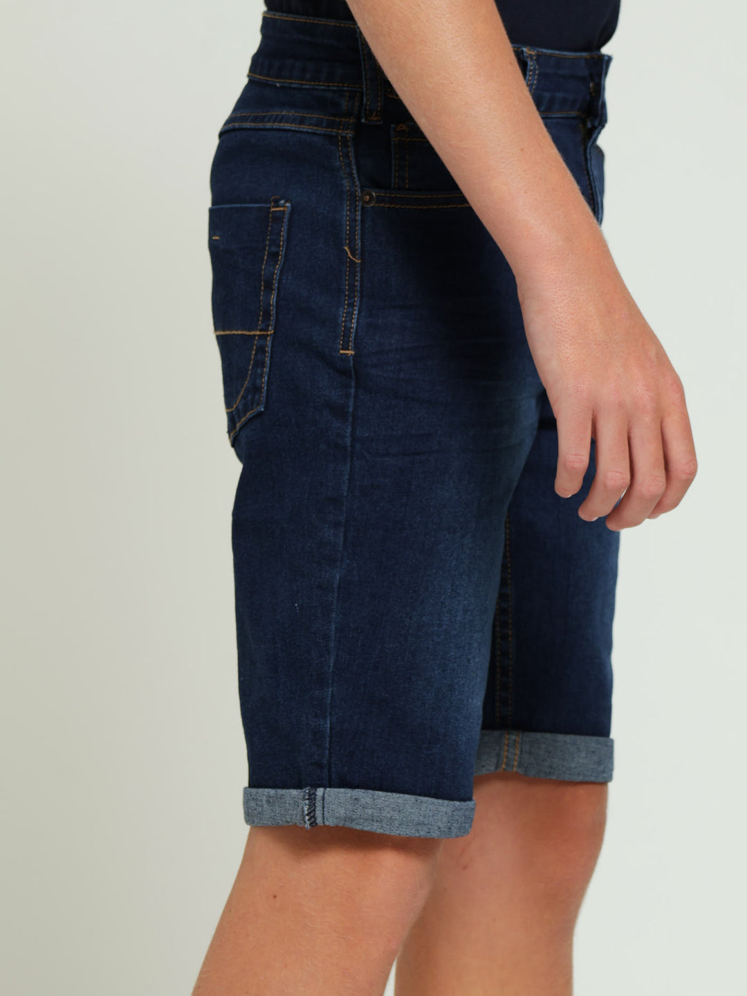 Boys Denim Walk Shorts - Dark Blue