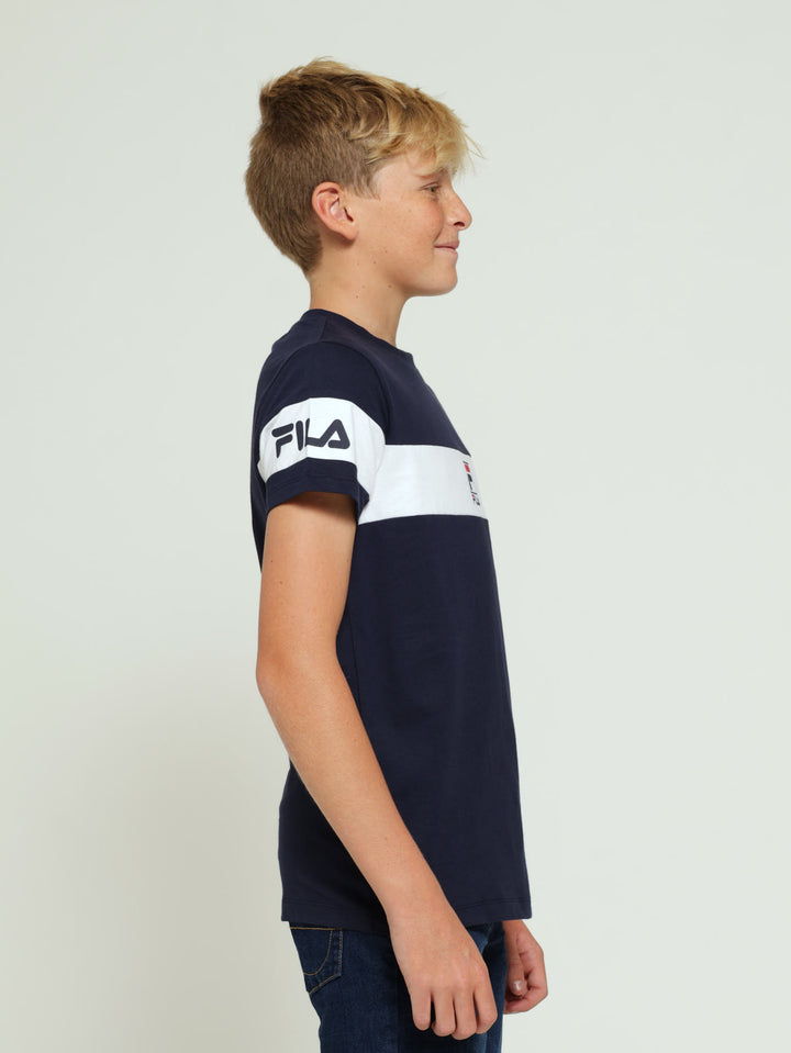 Boys Cut & Sew Basil Tee - Navy