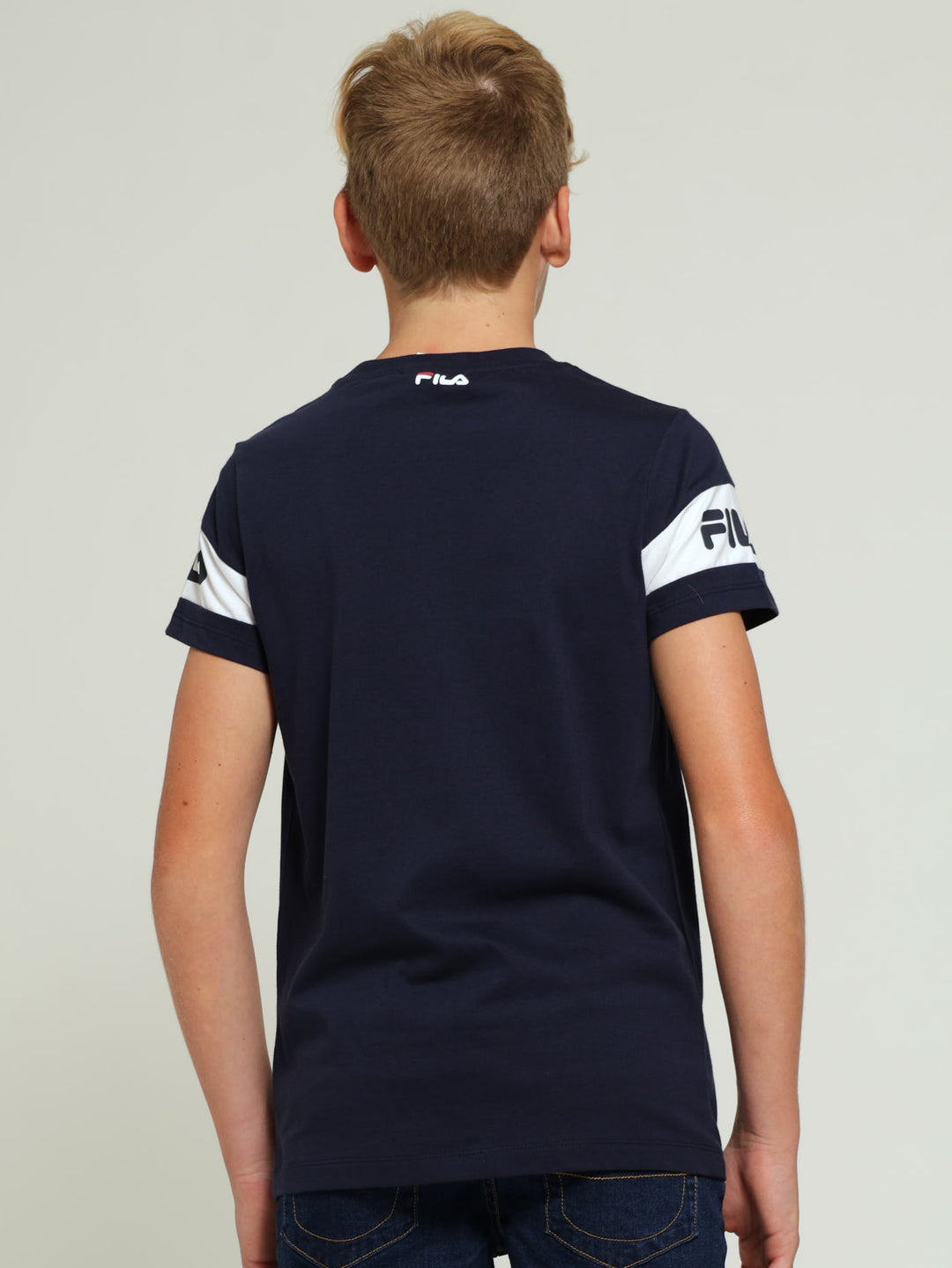 Boys Cut & Sew Basil Tee - Navy