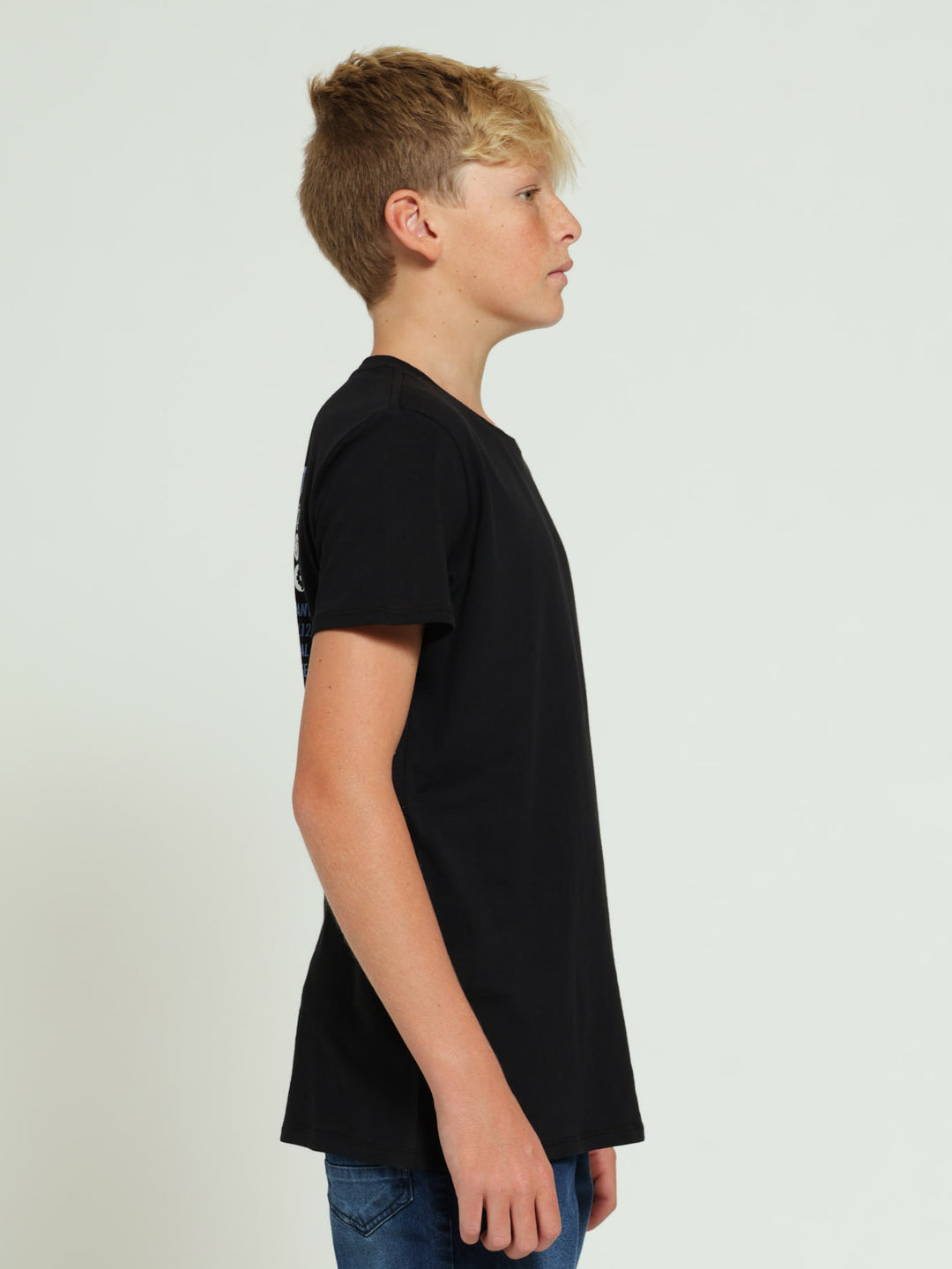 Boys Dragon Back Print Tee - Black