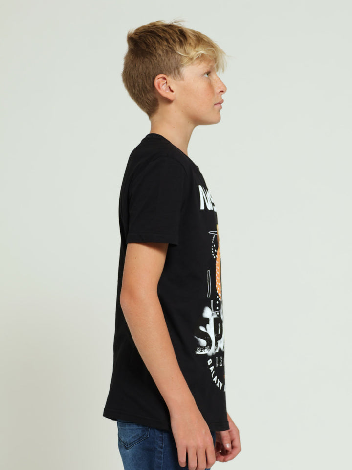 Boys Nasa Galaxy Tee - Black