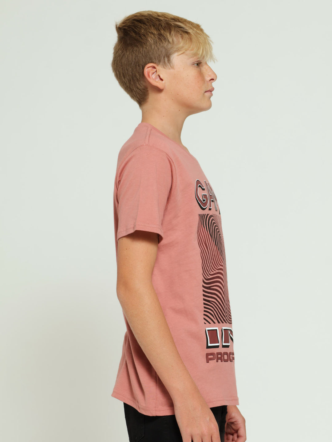 Boys Game Print Tee - Pink