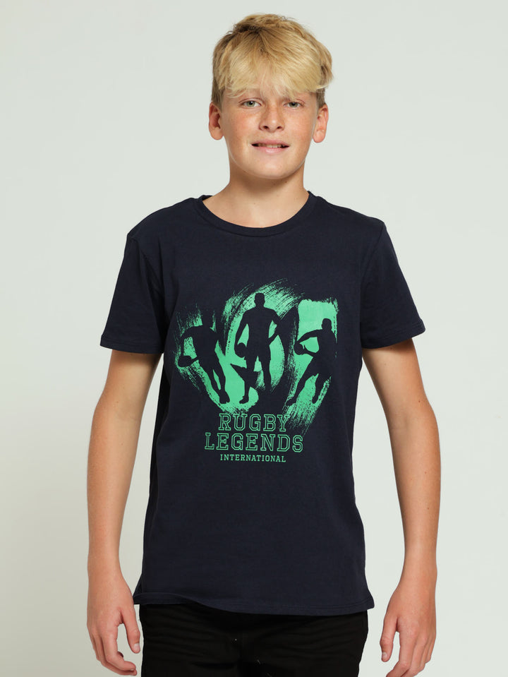 Boys Rugby Legend Tee - Navy