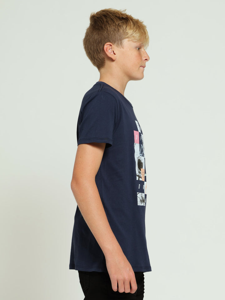 Boys Basket Ball Tee - Navy