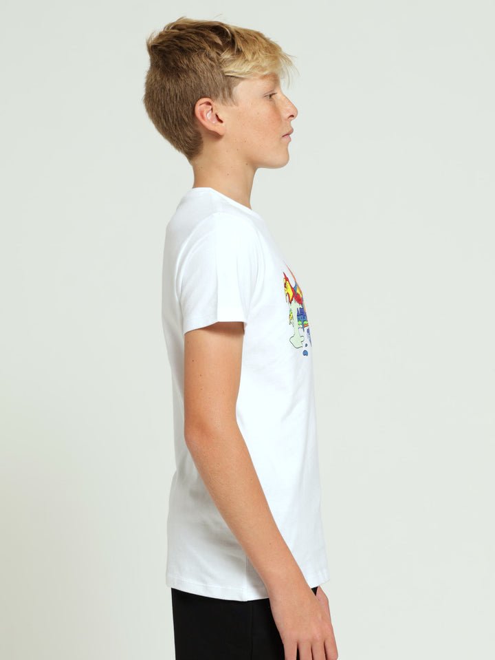 Boys Sneaker Tee - White