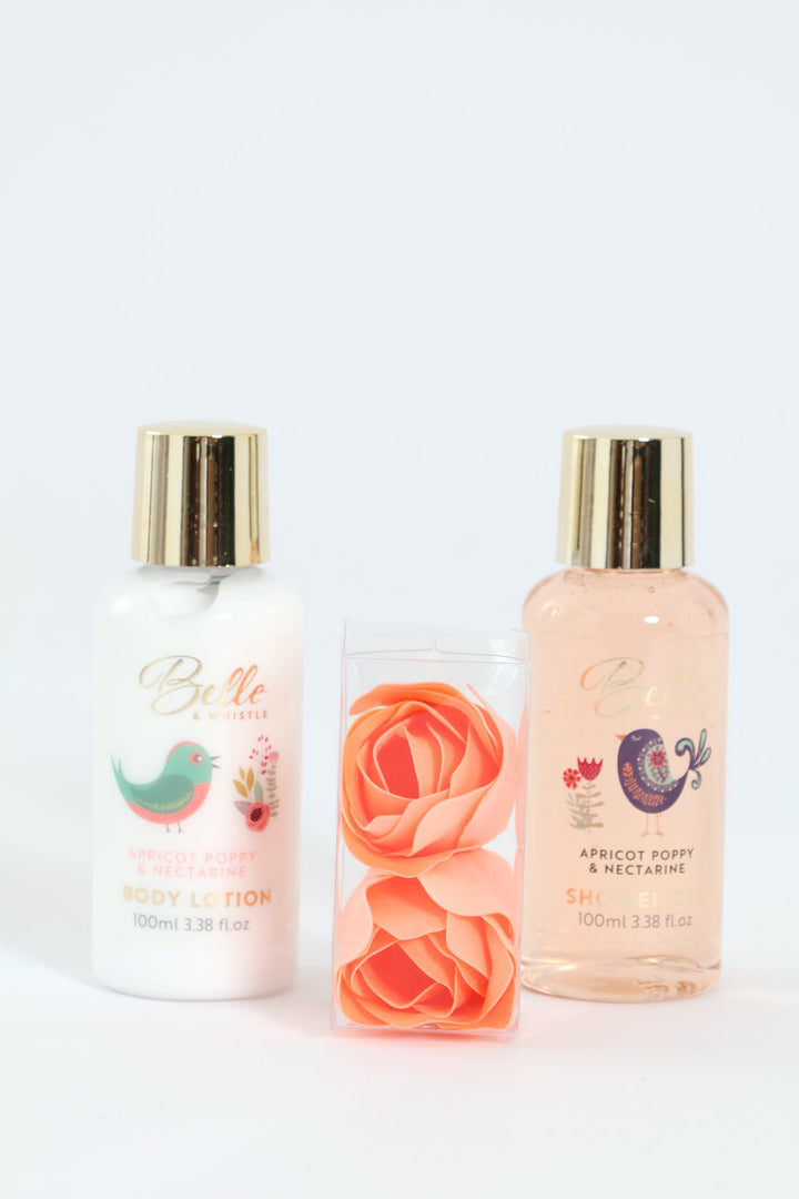 Bell & Whistle apricot poppy & nectarine Gift set