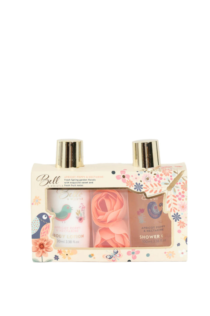 Bell & Whistle apricot poppy & nectarine Gift set